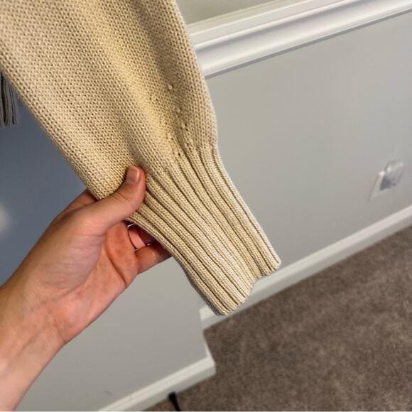 Lucky Brand Cream Bauble Sweater Medium - Picture 10 of 15